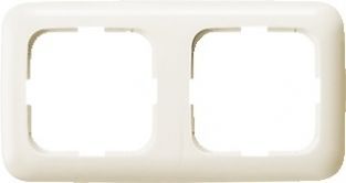 Busch-Jaeger afdekraam 2-voudig SI Cremewit 1725-0-0621